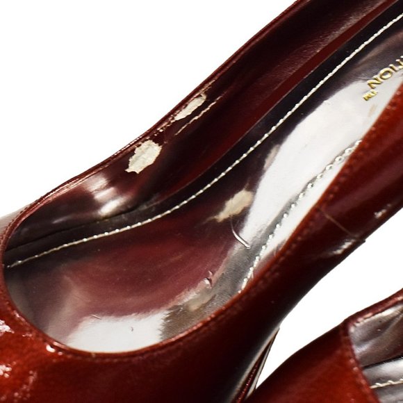 BCBGeneration "Tina" Leather Ruby Red Stiletto Pumps - Picture 10 of 12